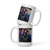 She Drums With Power White Glossy Mug - Beyond T-shirts